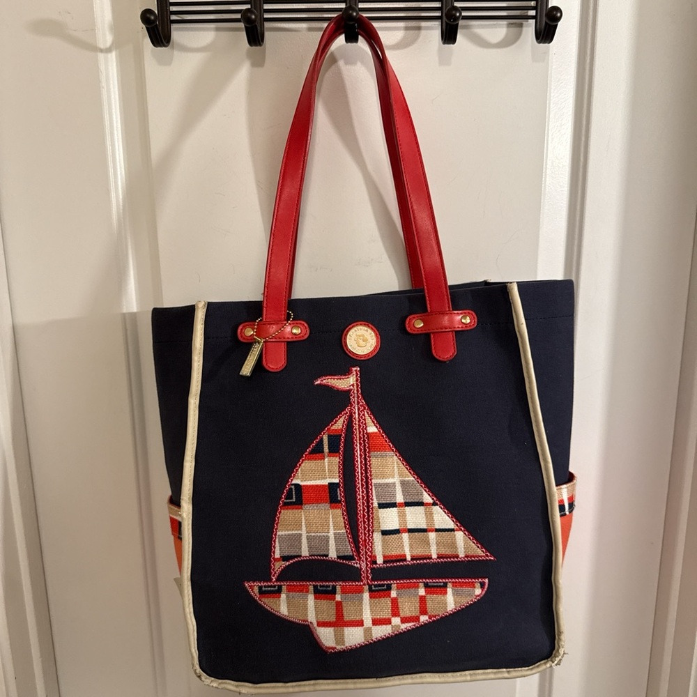 Spartina 449 Sailboat Canvas Tote